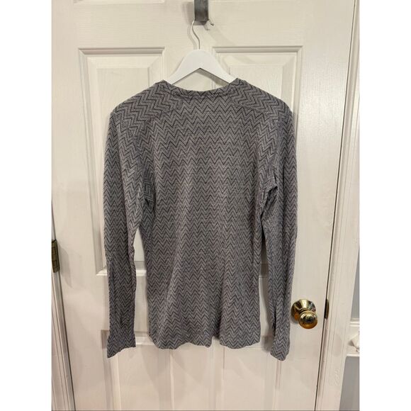 Smartwool Gray Chevron Stripe 250 Merino Base Layer Top sz XL NWOT - Picture 6 of 7